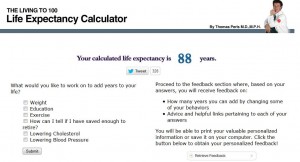 Living to 100 Life Expectancy Calculator