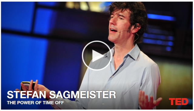 The Case for A Career Sabbatical: Stefan Sagmeister’s TED Talk The Case for A Career Sabbatical: Stefan Sagmeister’s TED Talk