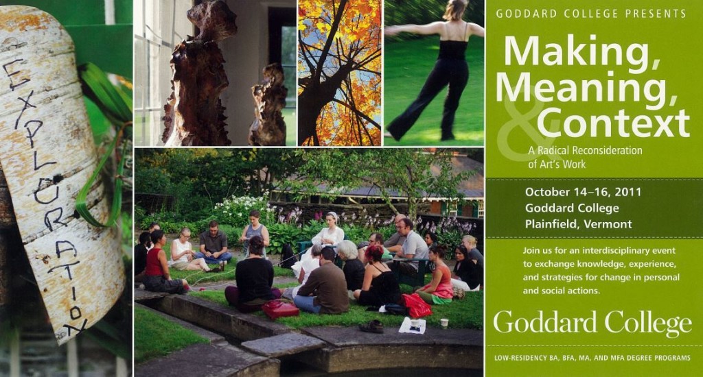 Goddard College Interdisciplinary Arts Conference Postcard Front