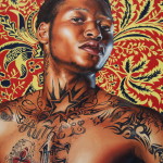 Detail of "Prince Albert, Prince Consort of Queen Victoria," 2013, Kehinde Wiley, North Carolina Museum of Art