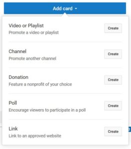 Adding cards to YouTube Videos