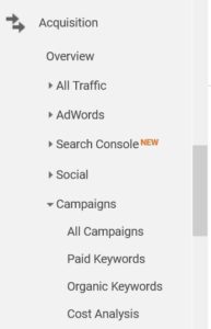 Google Analytics Organic Keywords