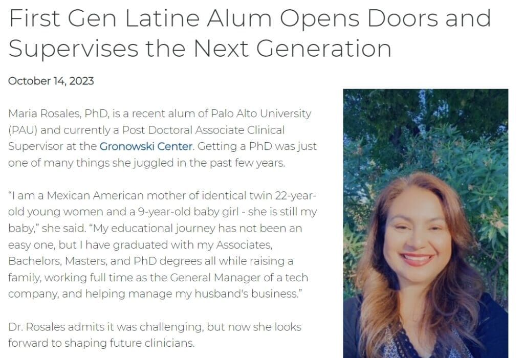 First Gen Latine Alum Opens Doors and Supervises the Next Generation